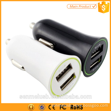 private label oem 2.1a output car charger dual usb